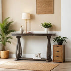 Console rustique vintage de 48 pouces, table d'entrée de style ferme
