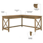 Bureau d'angle en L de 60" avec classeur mobile pour bureau à domicile