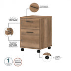 Bureau d'angle en L de 60" avec classeur mobile pour bureau à domicile