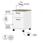 Bureau d'angle en L de 60" avec classeur mobile pour bureau à domicile