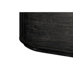 Commode moderne noire en acacia à 6 tiroirs avec poignées dorées