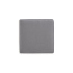 Grand pouf ottoman gris foncé avec tissu de performance anti-taches