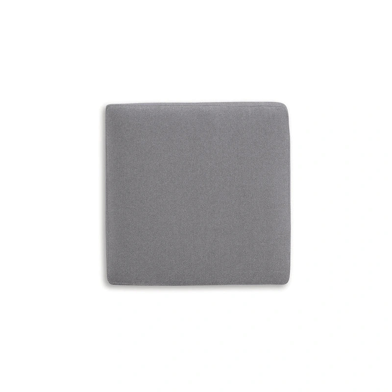 Grand pouf ottoman gris foncé avec tissu de performance anti-taches