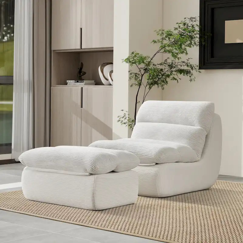 34 canapés simples modernes rembourrés en éponge avec ottoman pour petits espaces