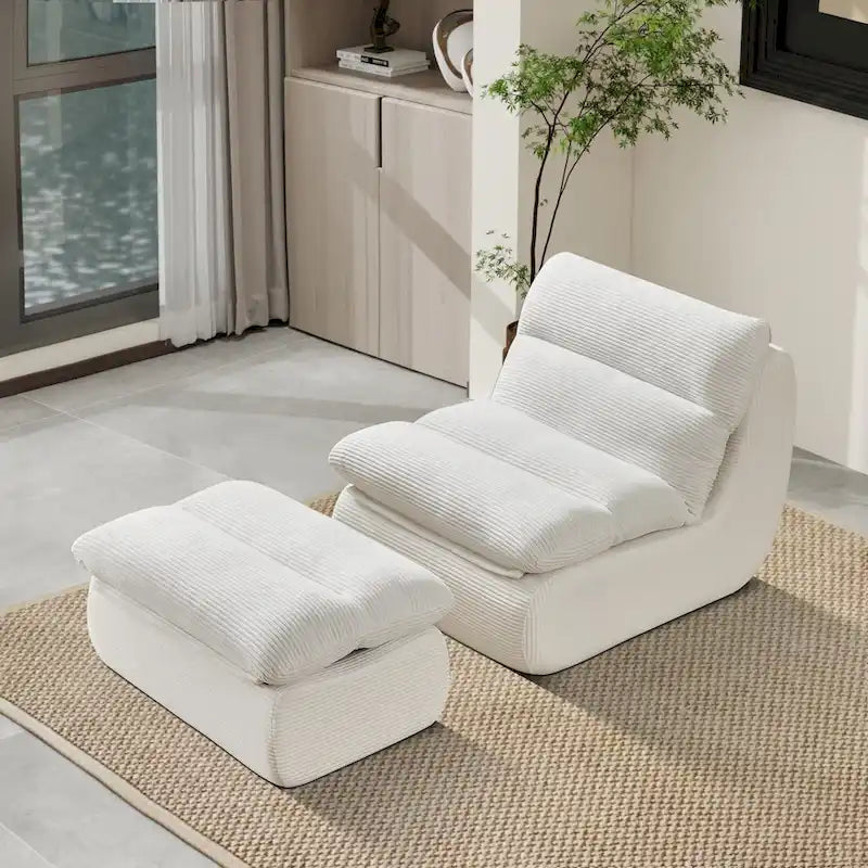 34 canapés simples modernes rembourrés en éponge avec ottoman pour petits espaces