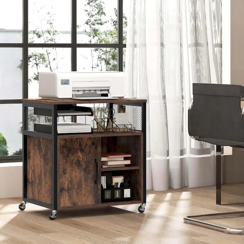 Meuble Classeur Mobile sur Roulettes avec Station de Charge Intégrée – Capacité de 104 kg
