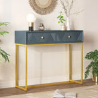 Modern Sleek Console Table with Storage, Grey