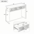 Console moderne et élégante avec rangement, grise