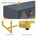 Console moderne et élégante avec rangement, grise