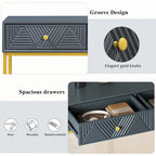 Console moderne et élégante avec rangement, grise