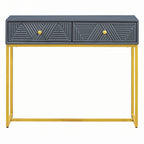 Console moderne et élégante avec rangement, grise