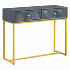 Console moderne et élégante avec rangement, grise