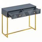 Console moderne et élégante avec rangement, grise