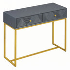 Console moderne et élégante avec rangement, grise