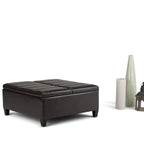 WYNDENHALL Tyler 36 inch Wide Contemporary Square Table Ottoman
