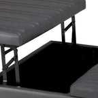 Pouf de table carré de 36 pouces – Style contemporain, similicuir végétalien