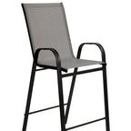 Lot de 4 tabourets de bar d'extérieur avec matériau Flex Comfort - Tabouret de terrasse