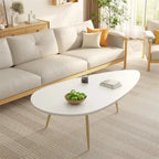 Coffee Tables for Small Space Unique Simple Oval - 22.2D x 42.5W x 17.1H