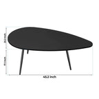 Tables basses ovales uniques et simples pour petits espaces - 22.2P x 42.5L x 17.1H
