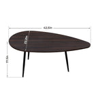 Tables basses ovales uniques et simples pour petits espaces - 22.2P x 42.5L x 17.1H
