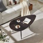 Tables basses ovales uniques et simples pour petits espaces - 22.2P x 42.5L x 17.1H