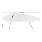 Tables basses ovales uniques et simples pour petits espaces - 22.2P x 42.5L x 17.1H
