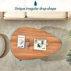 Tables basses ovales uniques et simples pour petits espaces - 22.2P x 42.5L x 17.1H
