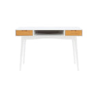 Bureau de travail moderne du milieu du siècle de 119 cm avec 2 tiroirs et une étagère ouverte