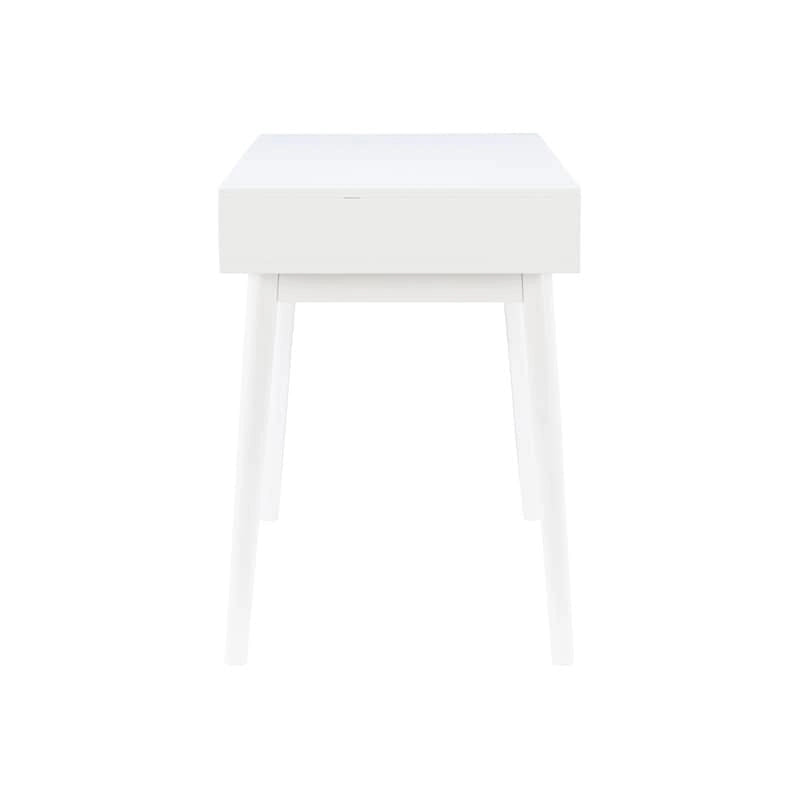 Bureau de travail moderne du milieu du siècle de 119 cm avec 2 tiroirs et une étagère ouverte