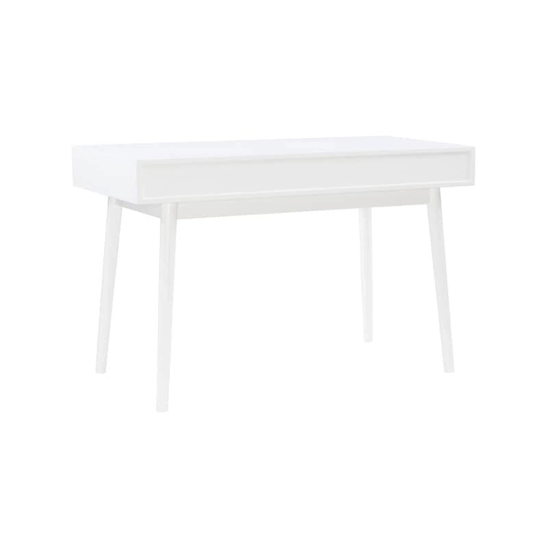 Bureau de travail moderne du milieu du siècle de 119 cm avec 2 tiroirs et une étagère ouverte