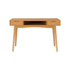 Bureau de travail moderne du milieu du siècle de 119 cm avec 2 tiroirs et une étagère ouverte