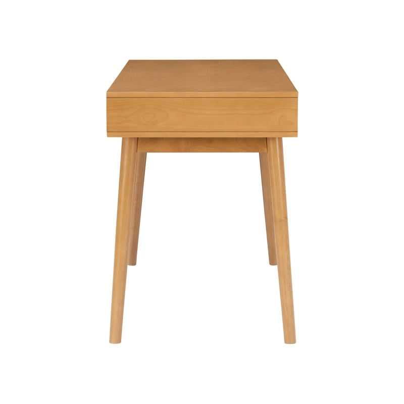 Bureau de travail moderne du milieu du siècle de 119 cm avec 2 tiroirs et une étagère ouverte