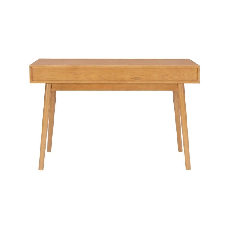 Bureau de travail moderne du milieu du siècle de 119 cm avec 2 tiroirs et une étagère ouverte