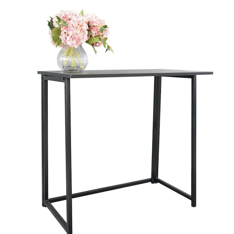 Bureau d'écriture pliable – Table de bureau PC compacte, MDF et cadre métallique
