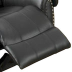 Fauteuil relax/à bascule en cuir reconstitué et contreplaqué, noir