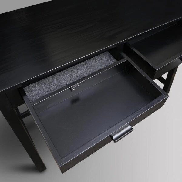 Bureau de travail de 48 po avec tiroir latéral dissimulé et serrure magnétique, noir