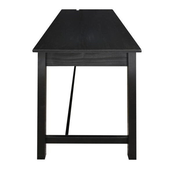 Bureau de travail de 48 po avec tiroir latéral dissimulé et serrure magnétique, noir