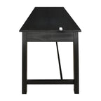 Bureau de travail de 48 po avec tiroir latéral dissimulé et serrure magnétique, noir