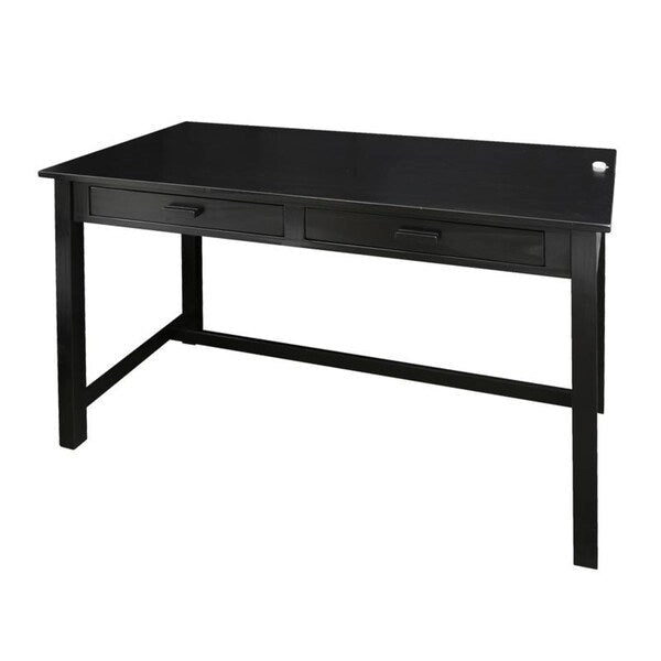 Bureau de travail de 48 po avec tiroir latéral dissimulé et serrure magnétique, noir