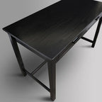 Bureau de travail de 48 po avec tiroir latéral dissimulé et serrure magnétique, noir