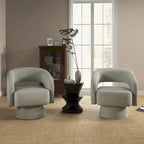 Fauteuil moderne pivotant à 360 degrés en tissu