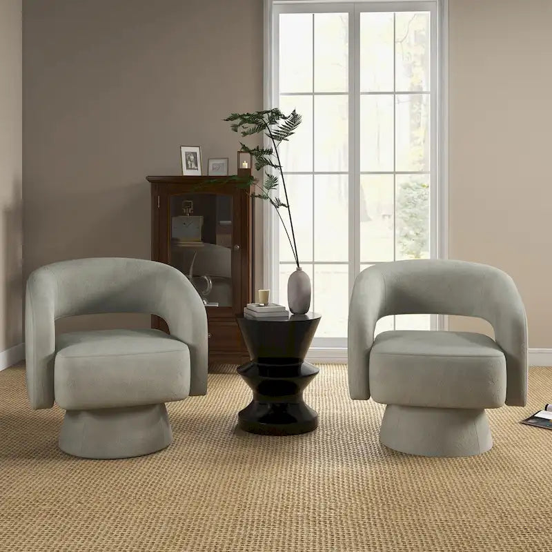 Fauteuil moderne pivotant à 360 degrés en tissu