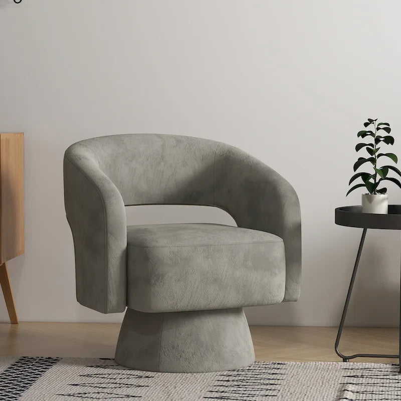 Fauteuil moderne pivotant à 360 degrés en tissu