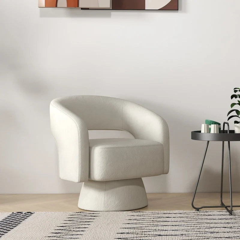 Fauteuil moderne pivotant à 360 degrés en tissu