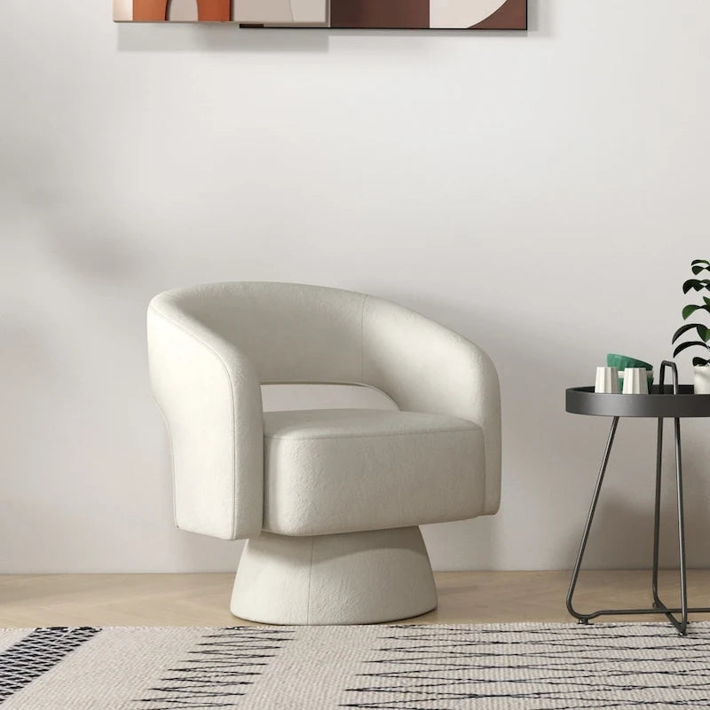 Fauteuil moderne pivotant à 360 degrés en tissu