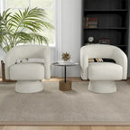 Fauteuil moderne pivotant à 360 degrés en tissu