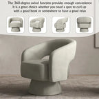Fauteuil moderne pivotant à 360 degrés en tissu