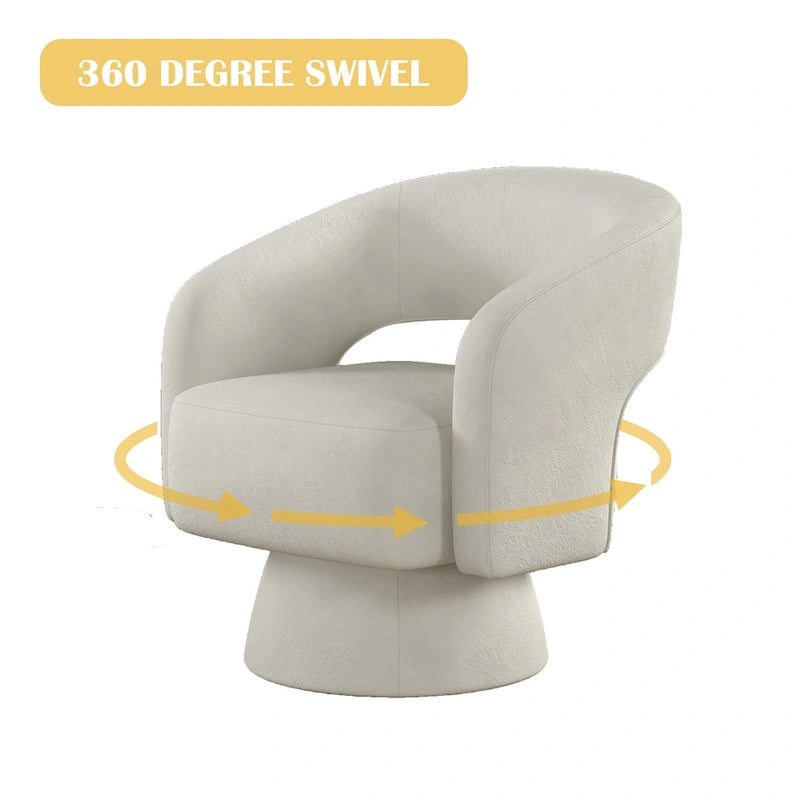 Fauteuil moderne pivotant à 360 degrés en tissu