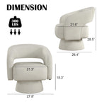Fauteuil moderne pivotant à 360 degrés en tissu