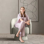 Fauteuil moderne pivotant à 360 degrés en tissu